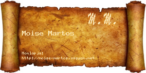 Moise Martos névjegykártya